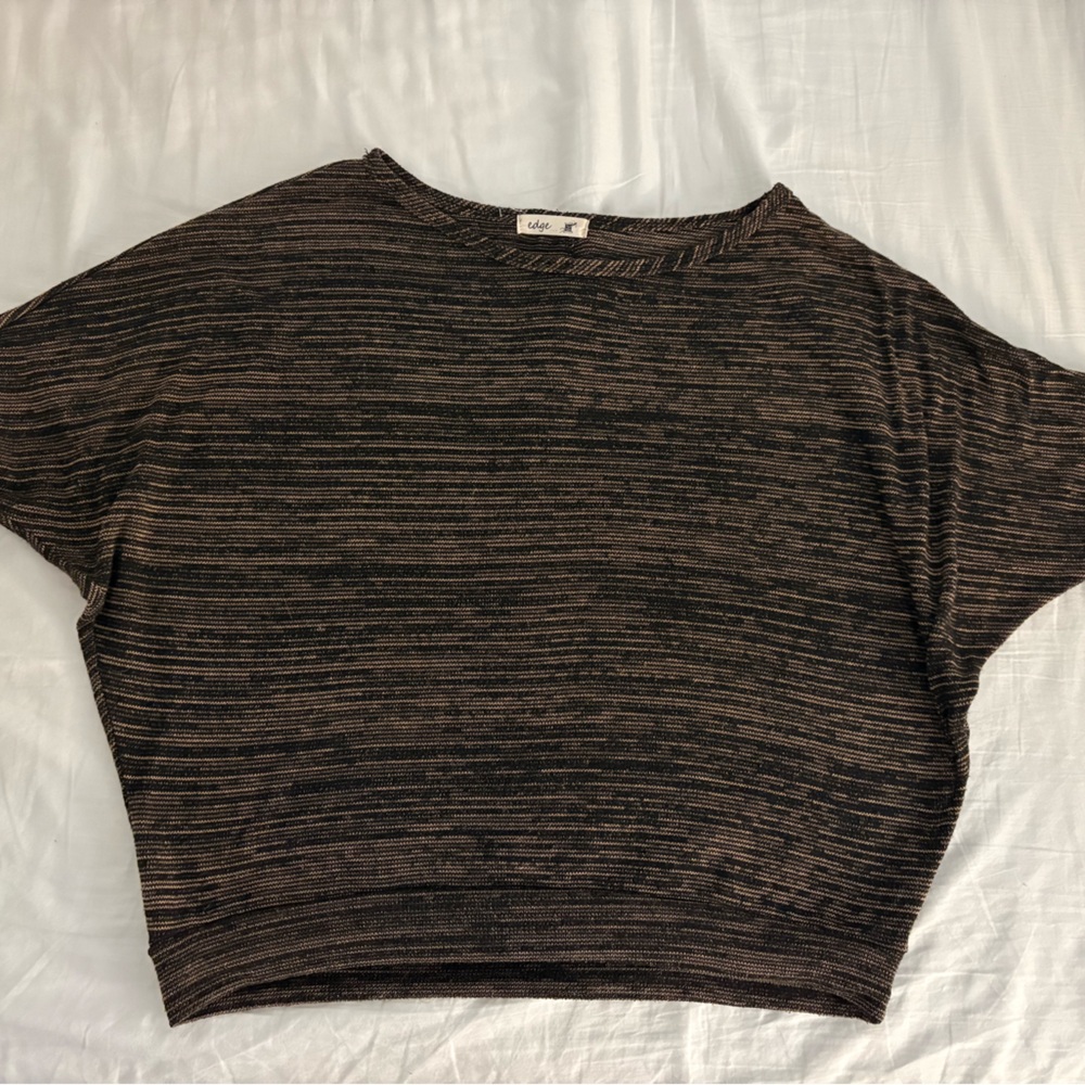Business Casual Black and Brown Women's Top